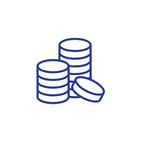 Low No Cost Training Icon Blue